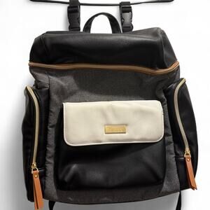 Baby boy/girl brezza black leather Toddler diaper Backpack Bag-unisex-insulated